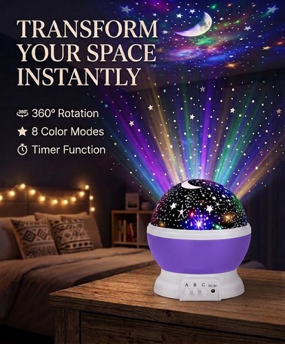 Rotating star galaxy projector - rotating,
