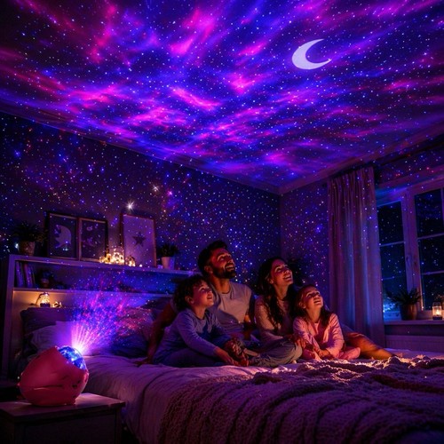 Galaxy star projector - galaxy, night
