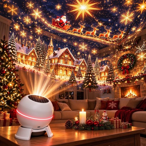 Christmas projection night - projection,